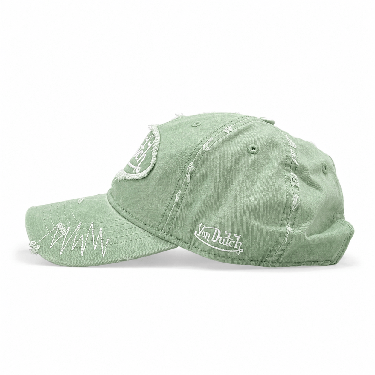 Von Dutch Chain Stitch Dad Cap - Sage