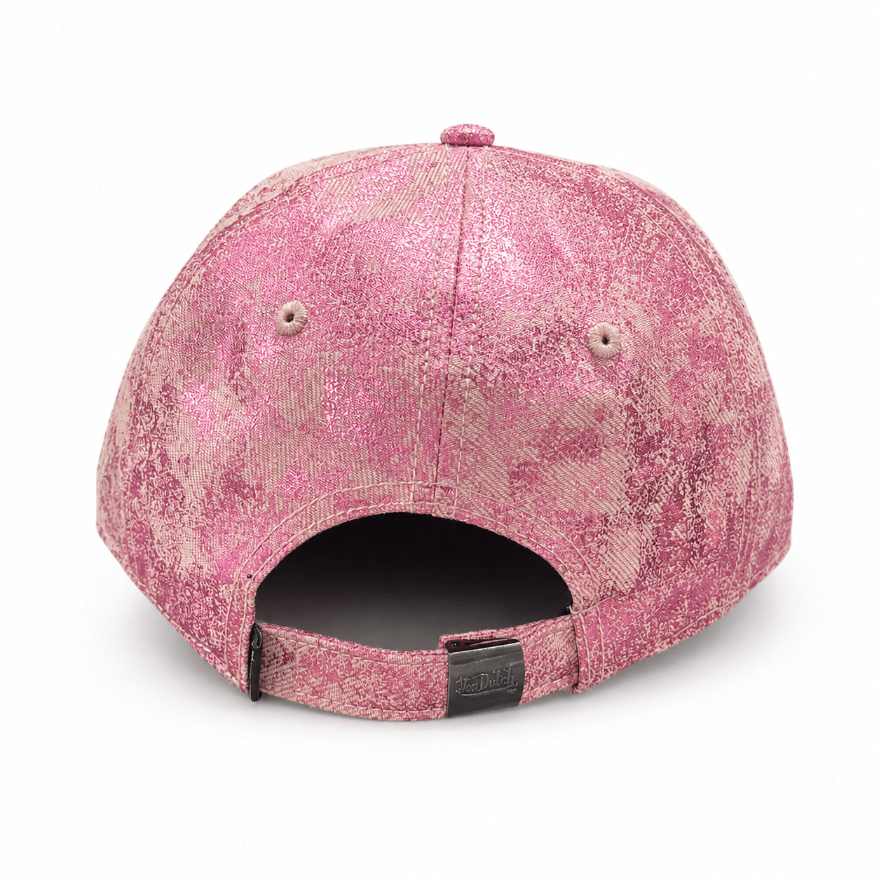 Von Dutch Heart Studded Dad Cap - Silver / Pink
