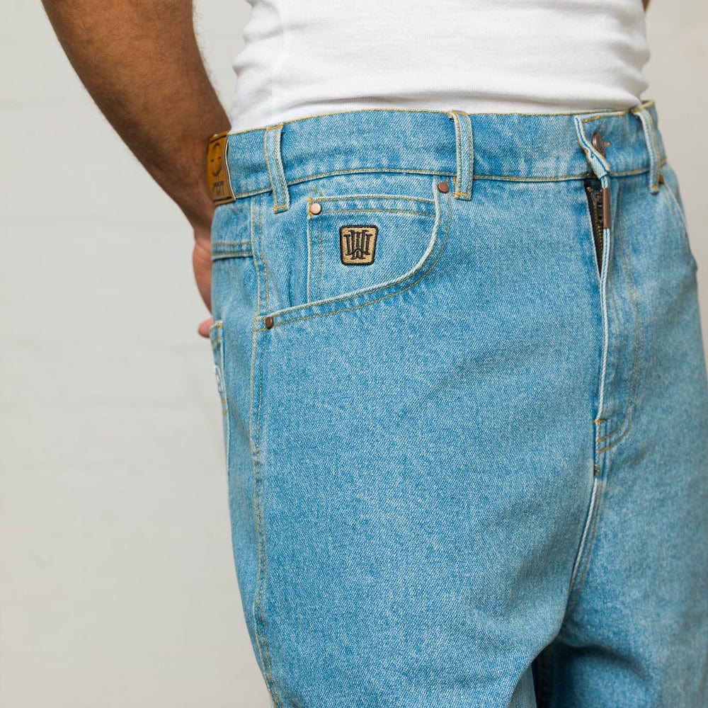 WNDRR Booster Denim Short - Washed Blue
