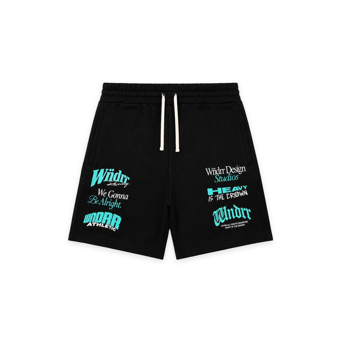 WNDRR Collective TECH Trackshort - Black / teal