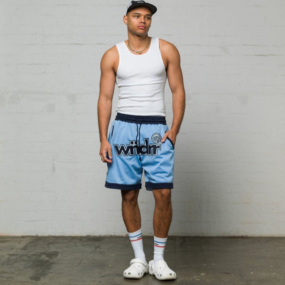WNDRR Offcut Court Short - Air Blue / Blue