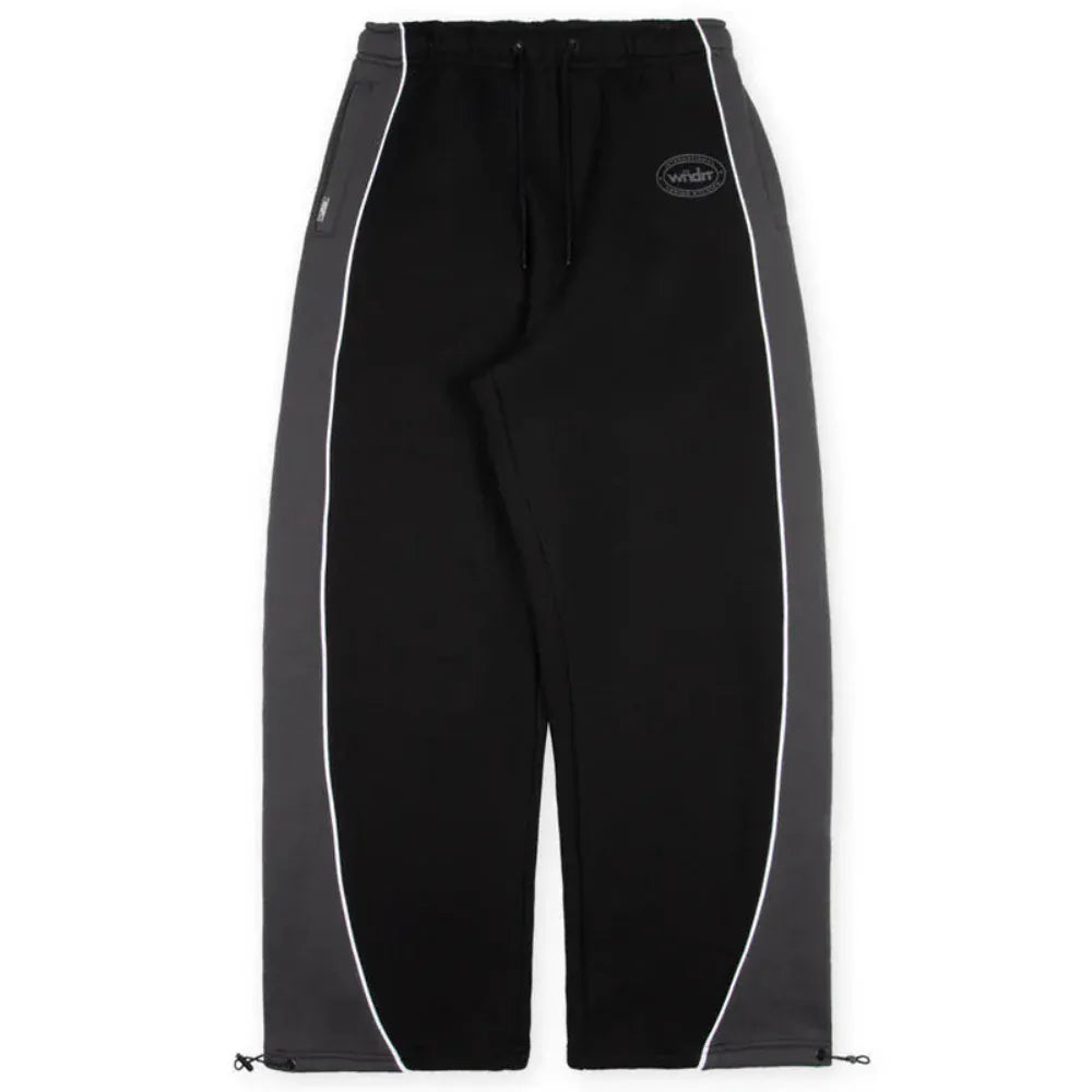 WNDRR Panel Lounge Trackpant - Black / Grey