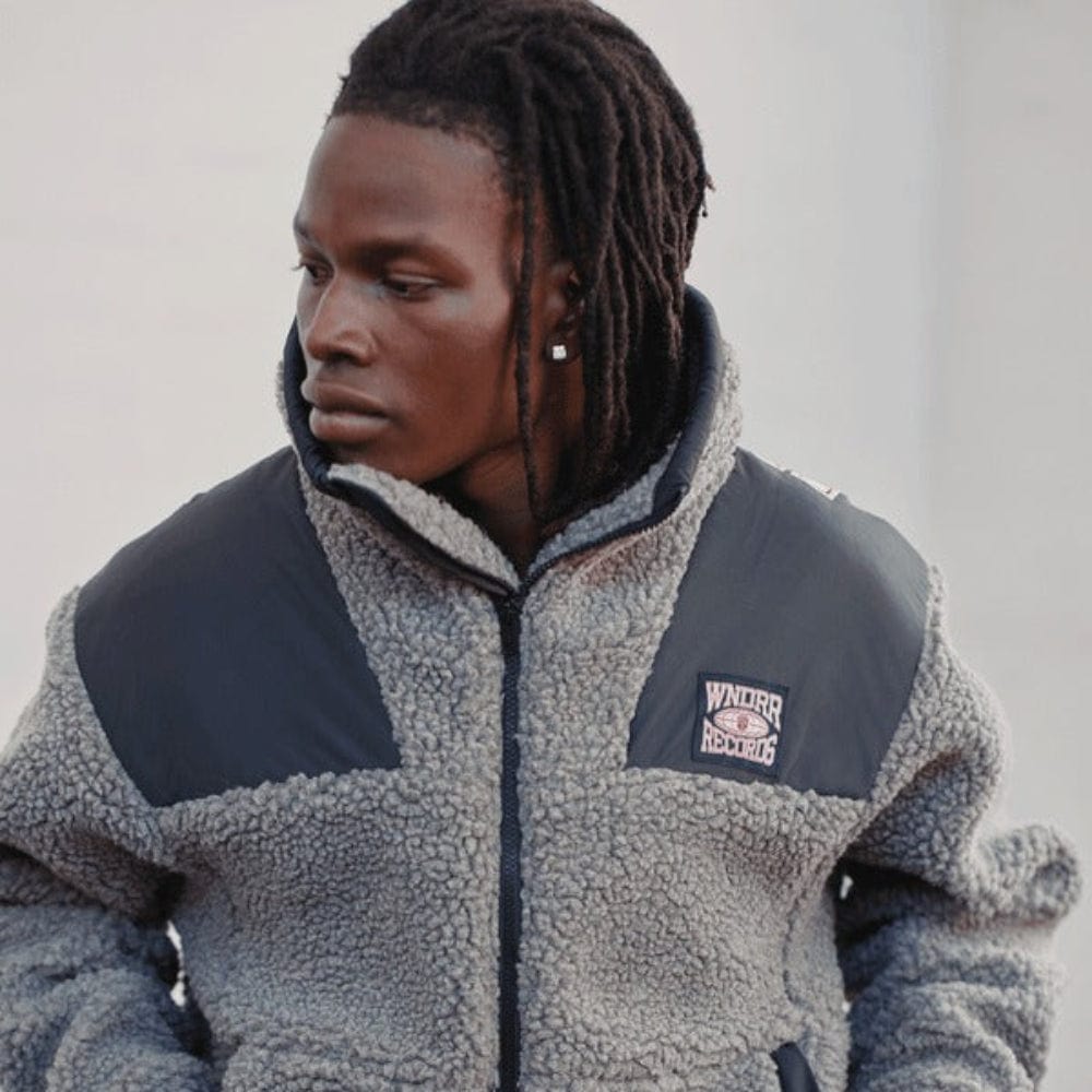 WNDRR Arc Sherpa Jacket - Charcoal / Black