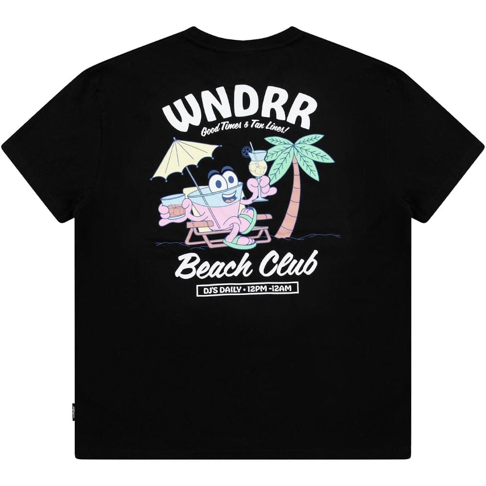 WNDRR Beach Club Box Fit Tee - Black