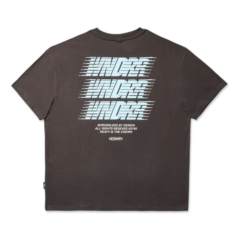 WNDRR Borderless Box Fit Tee - Faded Black