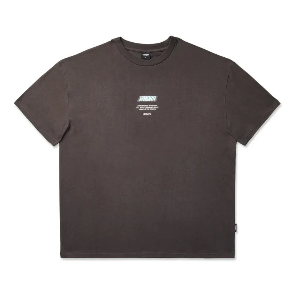 WNDRR Borderless Box Fit Tee - Faded Black