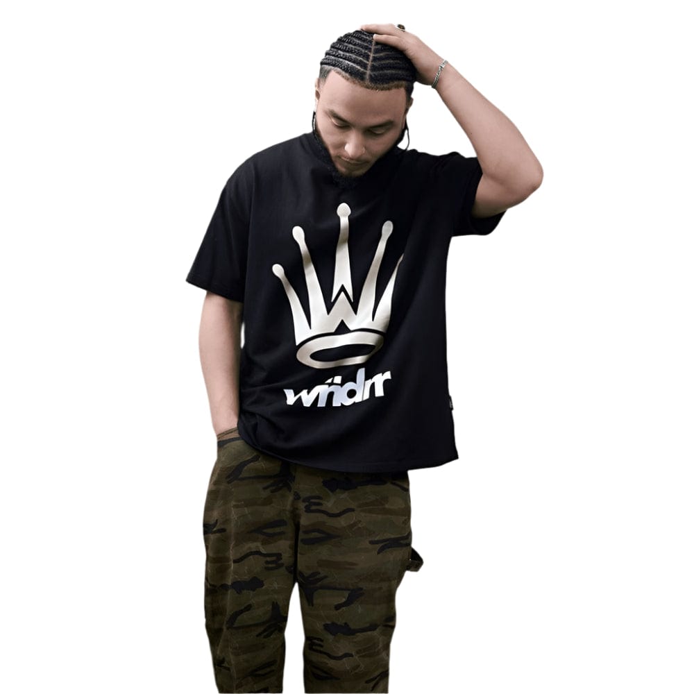 WNDRR Crest Box Fit Tee - Black