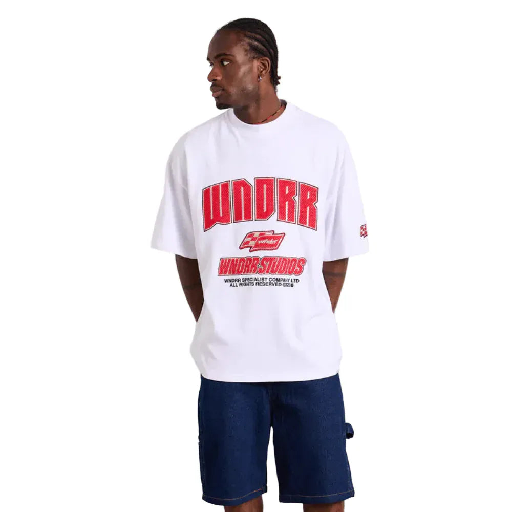 WNDRR Drivetrain Heavy Weight Tee - White