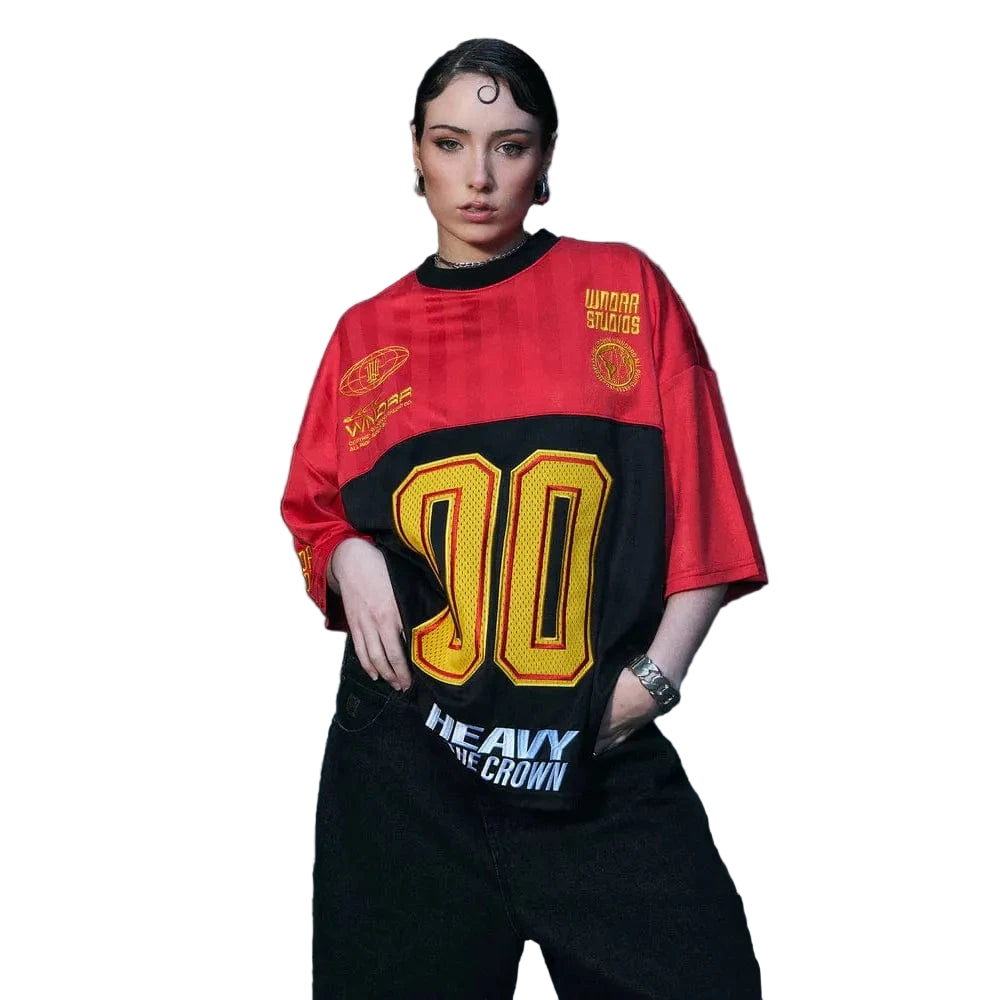 WNDRR Dynasty Quarterback Jersey - Red / Black