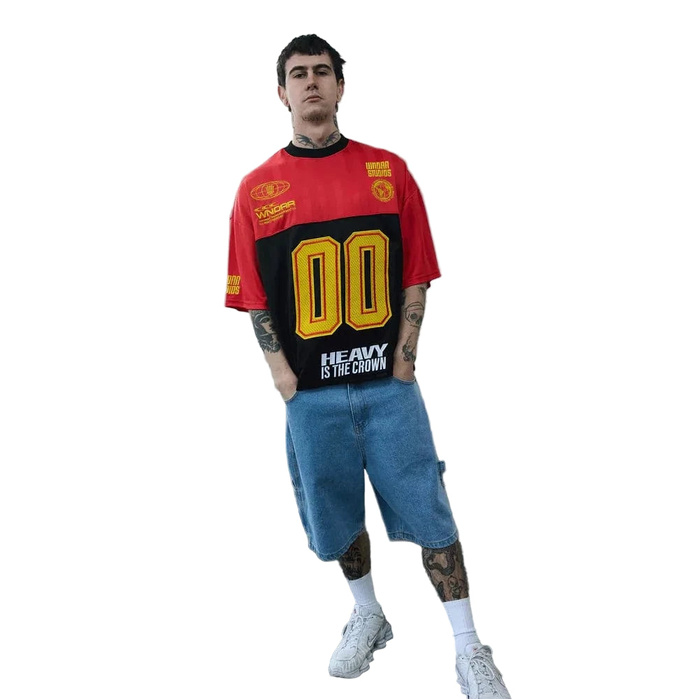 WNDRR Dynasty Quarterback Jersey - Red / Black