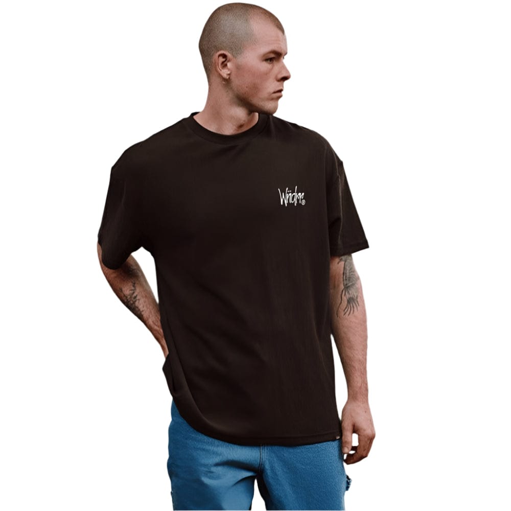 WNDRR Faded French Terry Tee - Faded Black