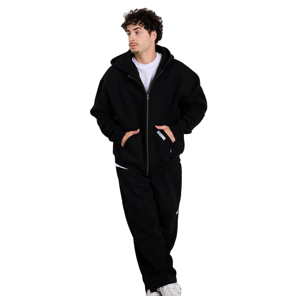 WNDRR Halo Zip Hood Sweat - Black