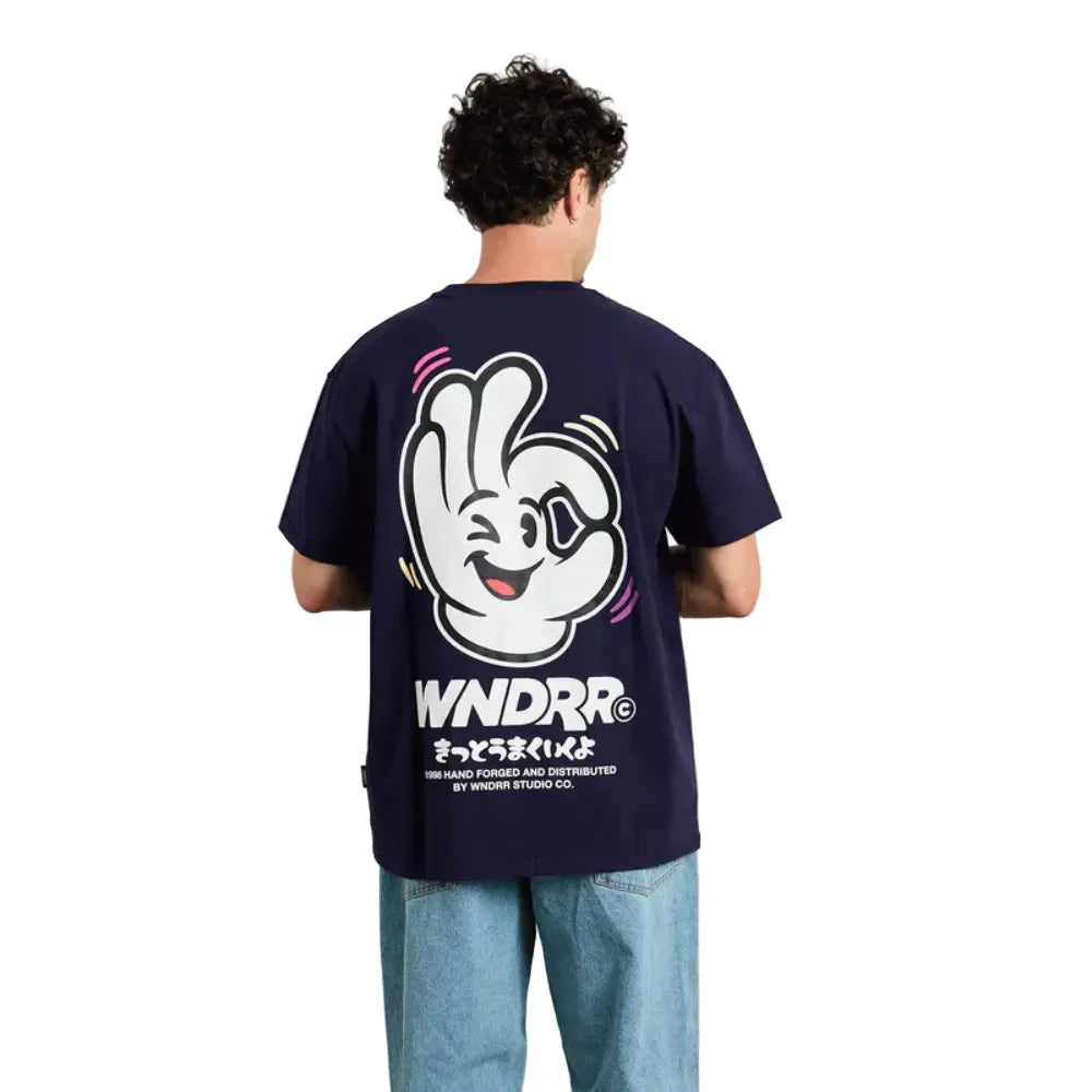 WNDRR I'm Sure Box Fit Tee - Navy
