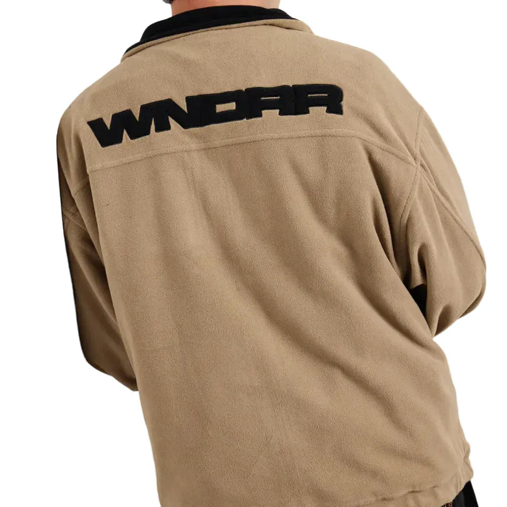 WNDRR Le Monde Reversable Fleece Jacket - Black / Moon Grey