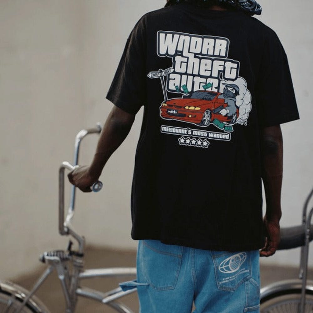 WNDRR Most Wanted Box Fit Tee - Black