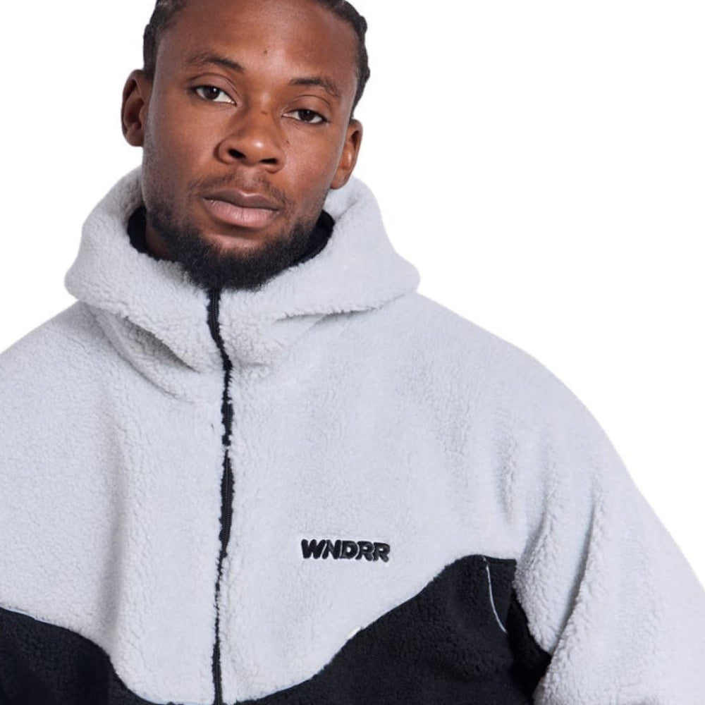 WNDRR Nimbus Fleece Jacket - Oyster / Black