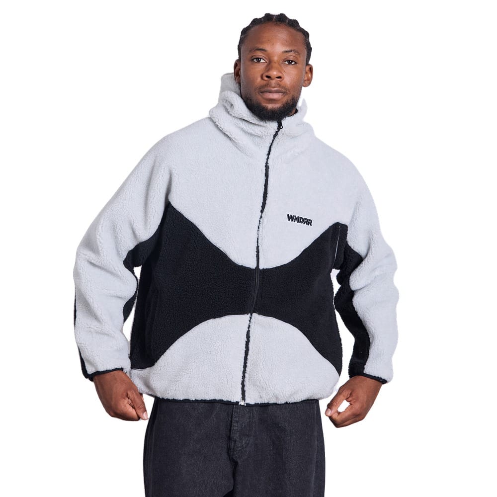 WNDRR Nimbus Fleece Jacket - Oyster / Black