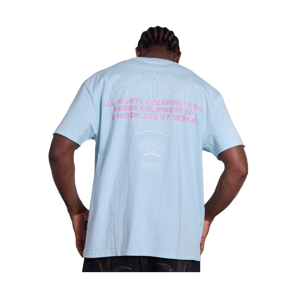 WNDRR Overpower Box Fit Tee - Baby Blue