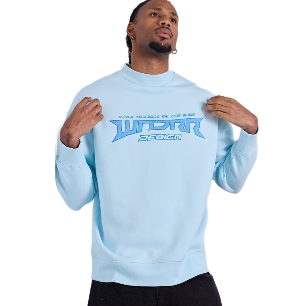 WNDRR Pulse Crew Sweat - Baby Blue