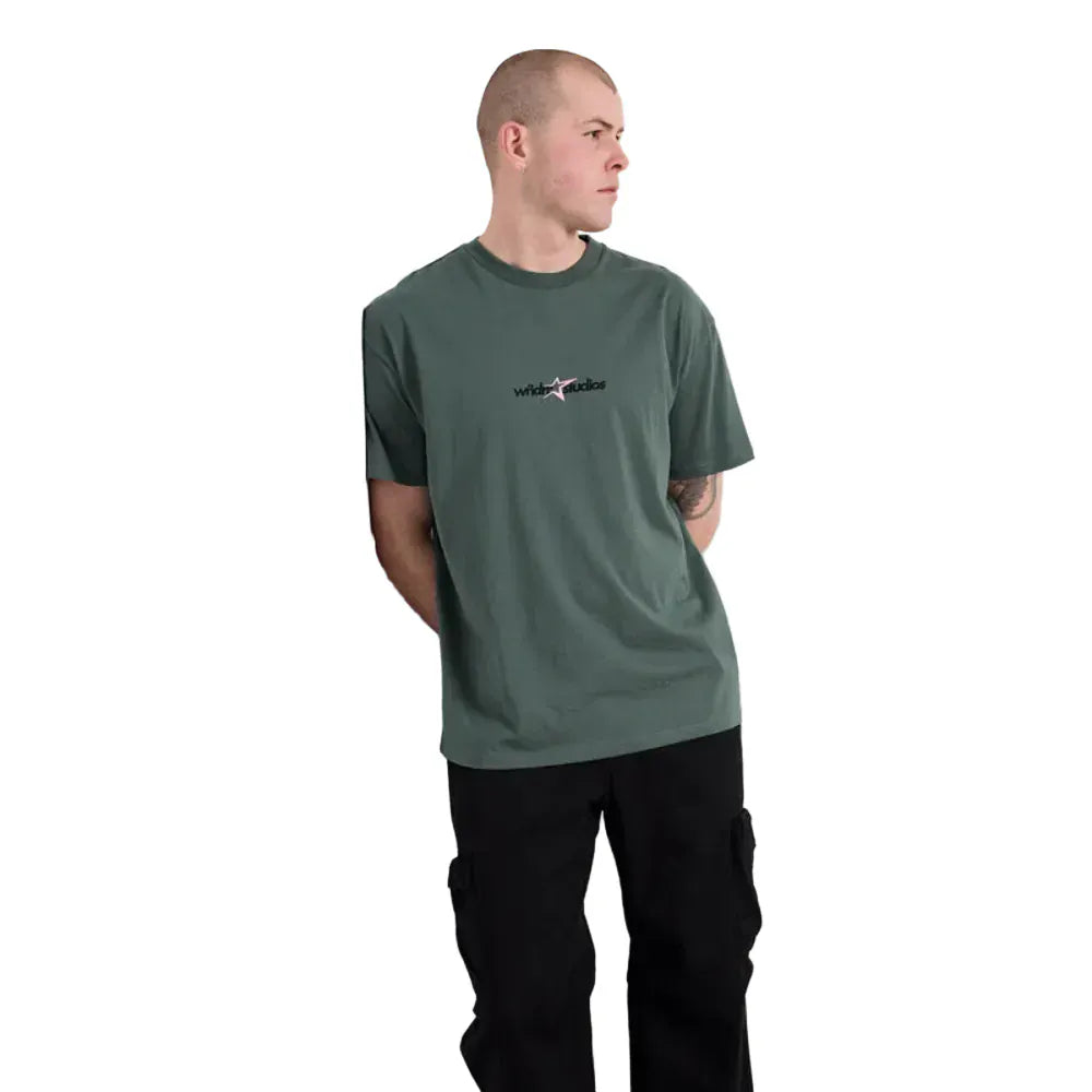 WNDRR Stxr Box Fit Tee - Dark Green