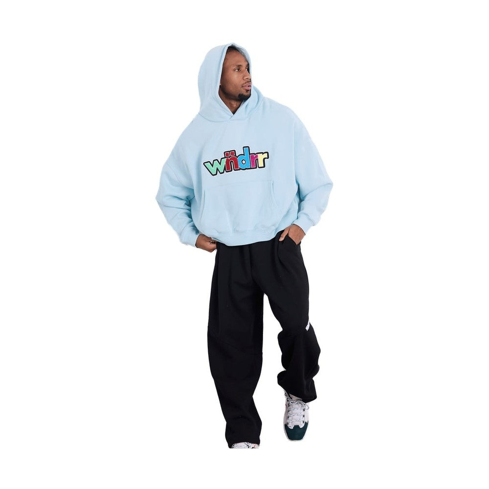 WNDRR Tint Cropped Hood Sweat - Baby Blue