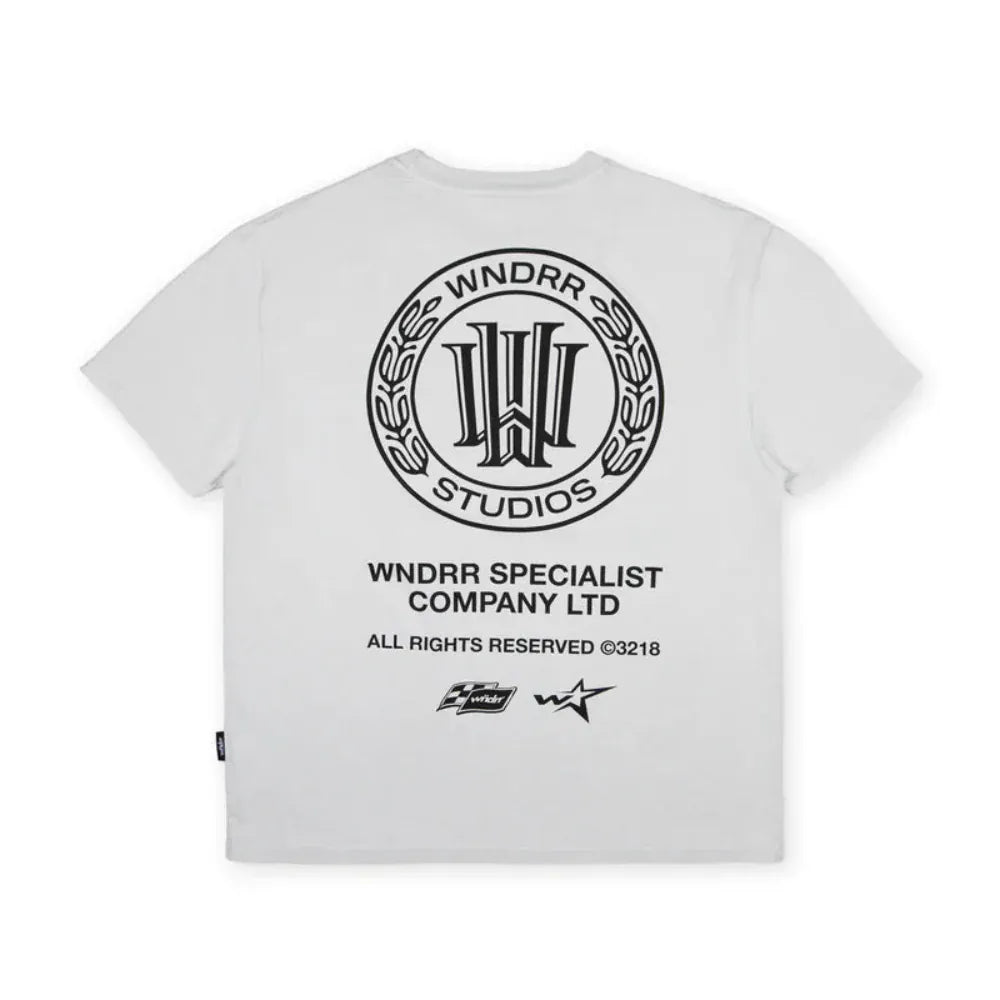 WNDRR Velocity Box Fit Tee - Washed Oyster