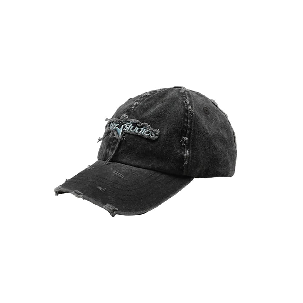 WNDRR Stxr Distressed Cap - Washed Black