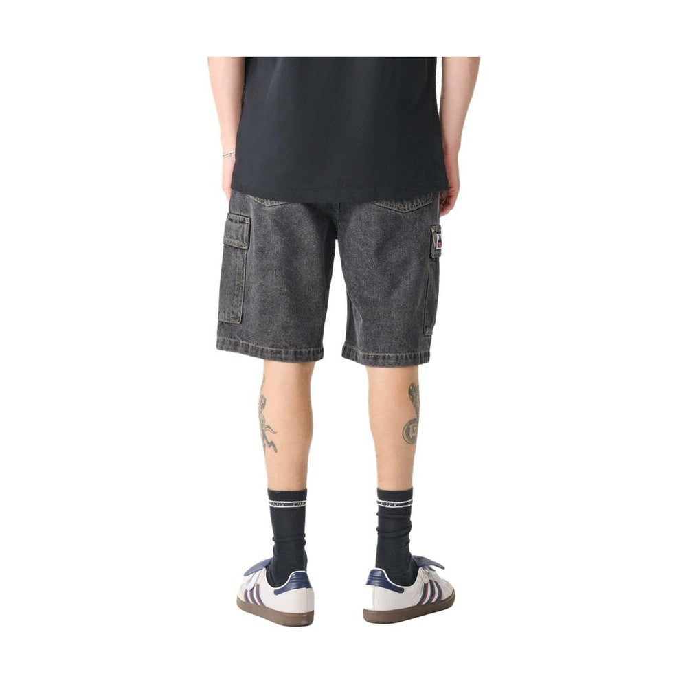XLarge Baggy Cargo Denim Short - Washed Black