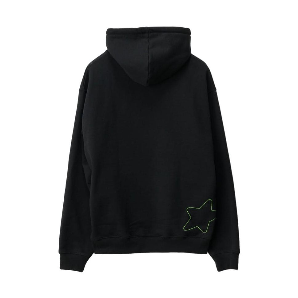 XLarge Italic Star Hoodie - Black