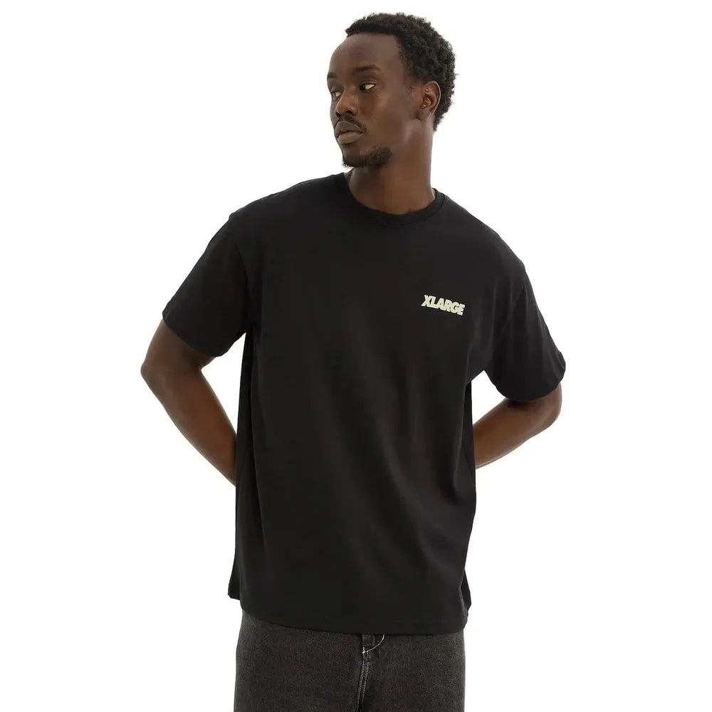 XLarge Slanted Chenille Tee - Solid Black