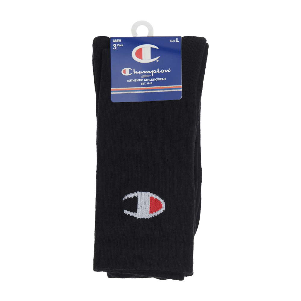 Champion SPS C Logo Crew Sock 3 Pack - Black