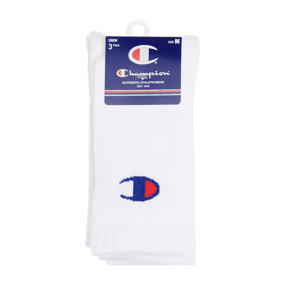 Champion SPS C Logo Crew Sock 3 Pack - White