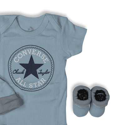 Converse Baby Classic Chuck Patch Three Piece Boxed Set - Pacific Blue Coast
