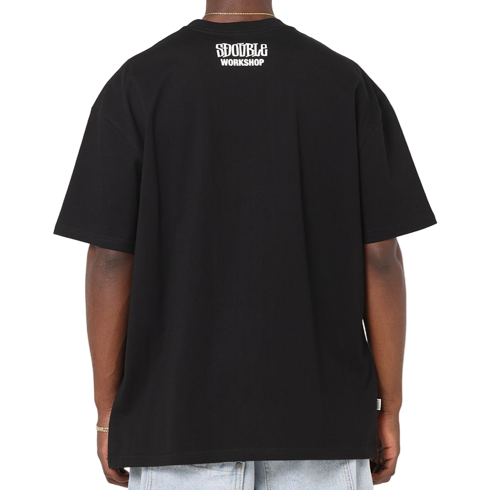 S / DOUBLE Small Stock SS Tee - Black