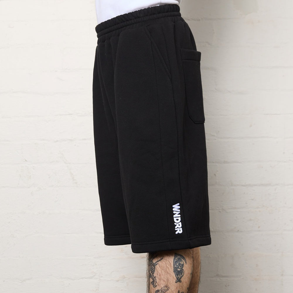 WNDRR Halo Baggy Trackshort - Black