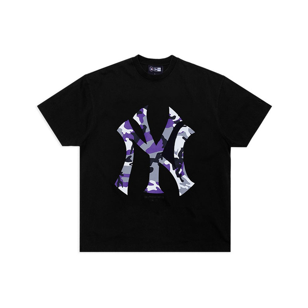 New Era Washed Camo New York Yankees Relaxed Tee - Black