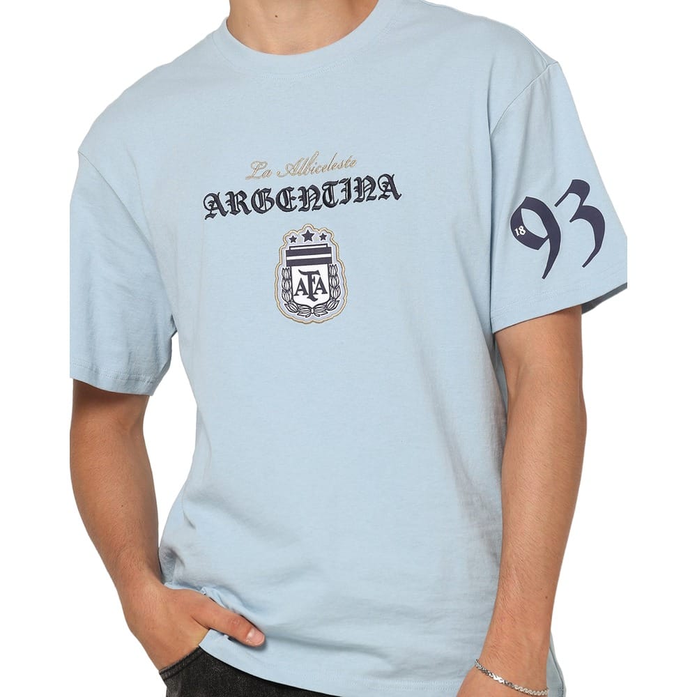 Majestic Athletic Argentina Halftone Crest Tee - Argentina Blue - Image 7