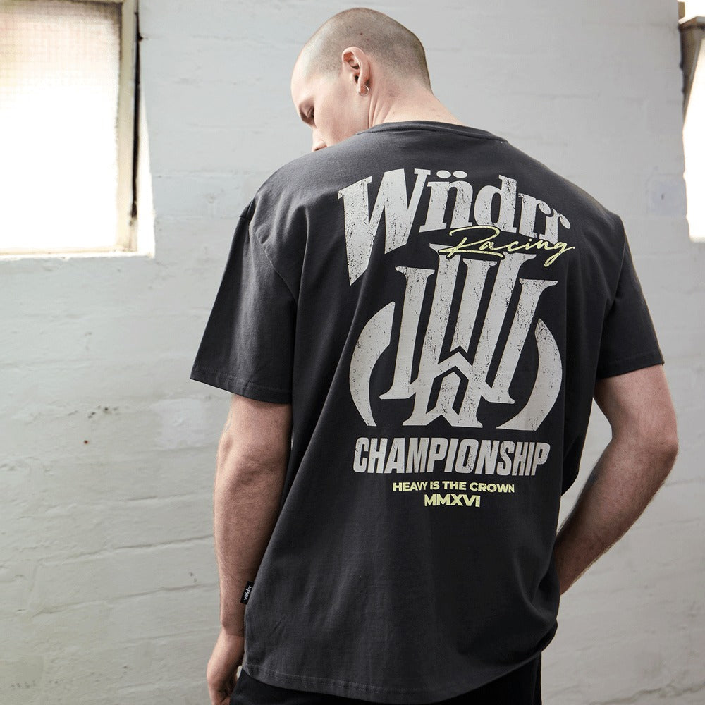 WNDRR Skyline Box Fit Tee - Faded Black