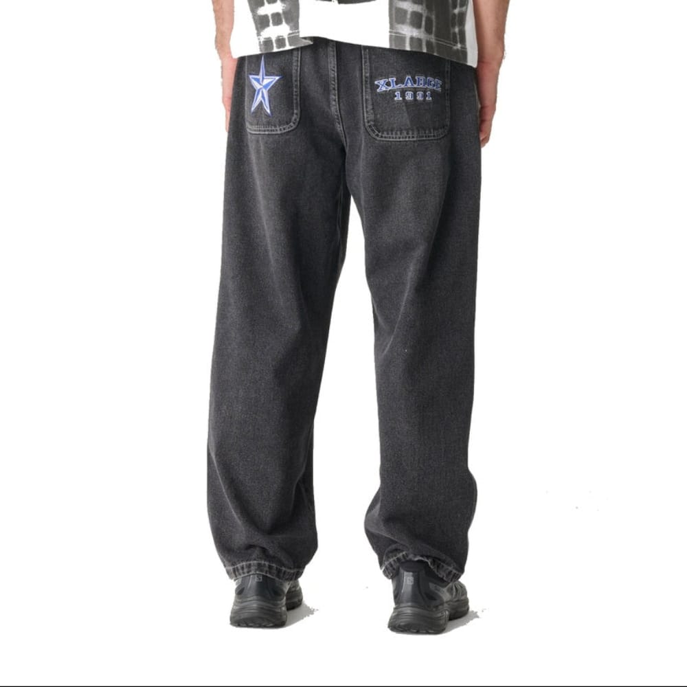 XLarge College Star Bull Denim Pant - Worn Black - Image 3