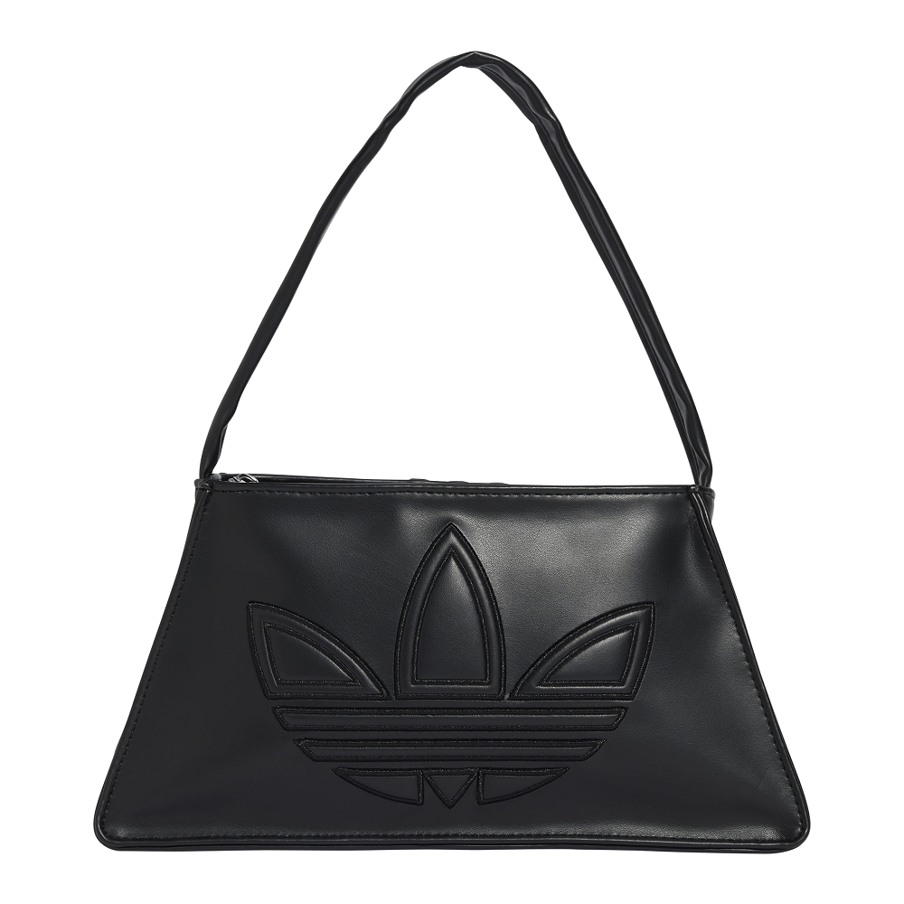 adidas Polyurethane Outline Trefoil Shoulder Bag - Black