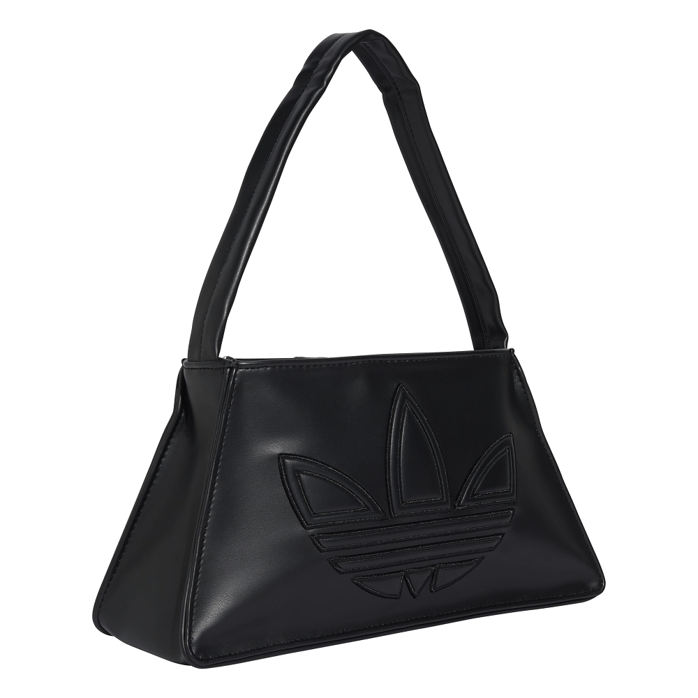 adidas Polyurethane Outline Trefoil Shoulder Bag - Black