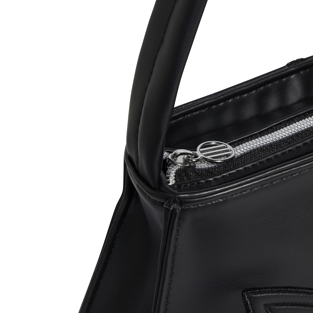 adidas Polyurethane Outline Trefoil Shoulder Bag - Black