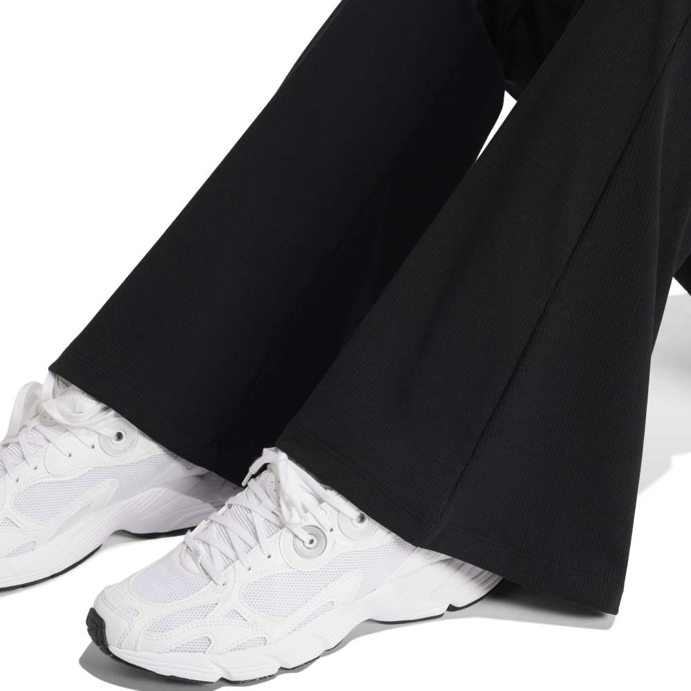 Adidas Womens Essentials Rib Flared Leggings - Black