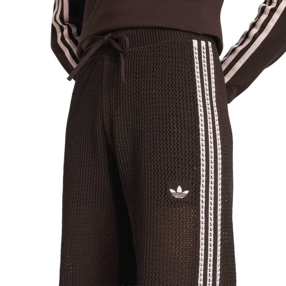 adidas Womens Knitted Crochet Track Pant - Aurora Coffee