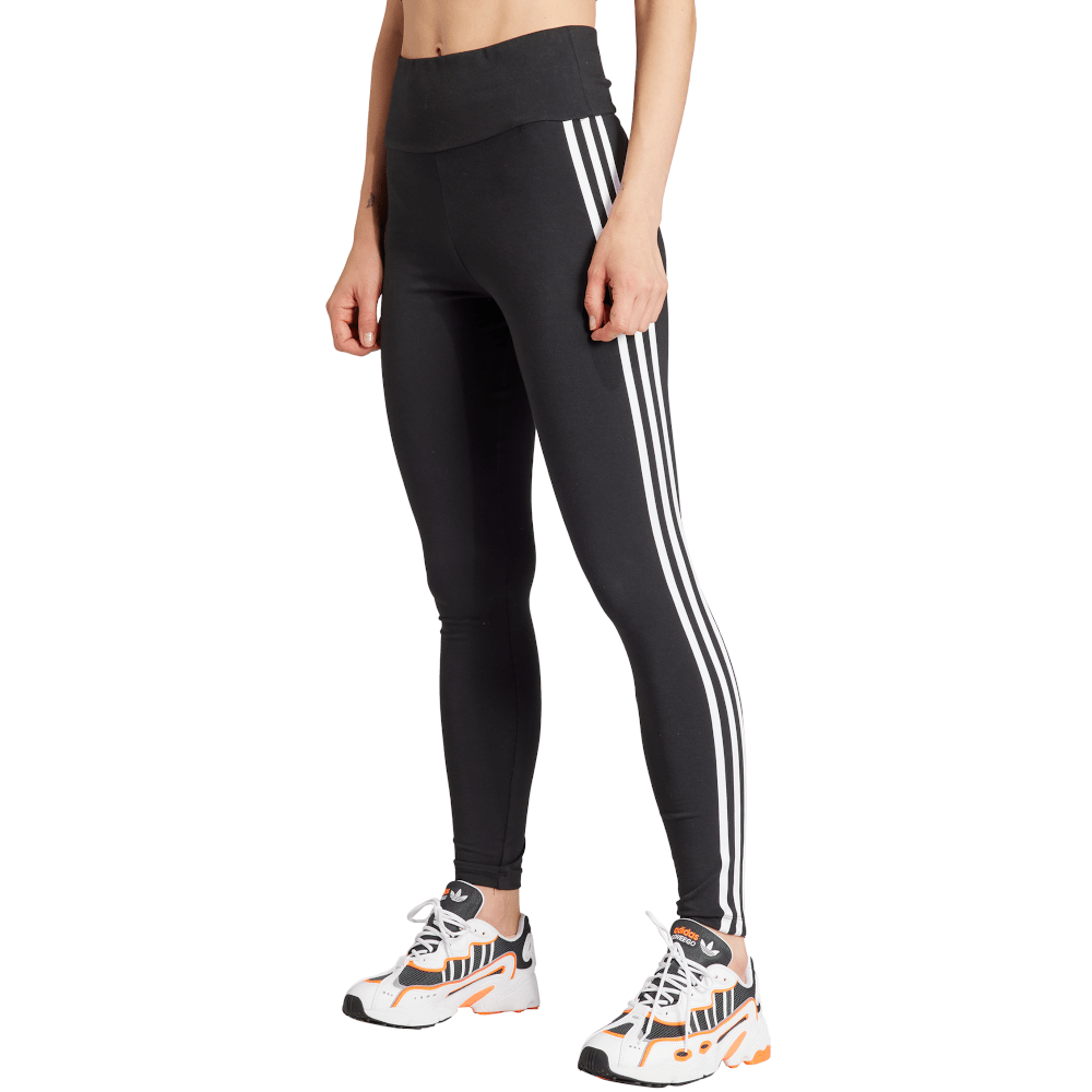 adidas Womens Lifestyle 3-Stripes Leggings - Black
