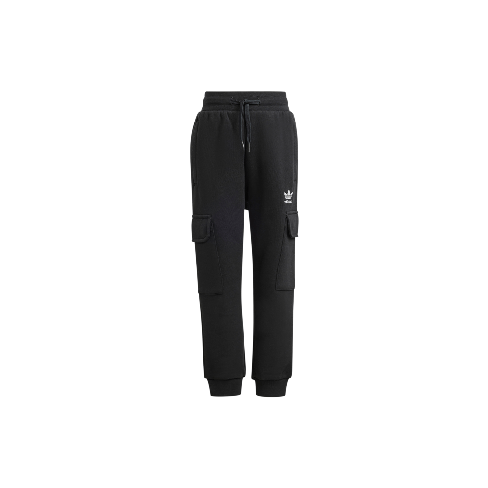 adidas Childrens Hoodie FZ Cargo Tracksuit - Black