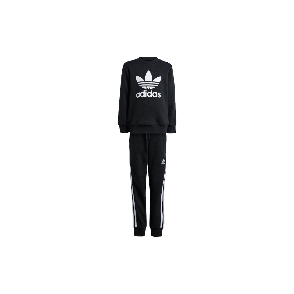 adidas Childrens Trefoil Crew Set - Black