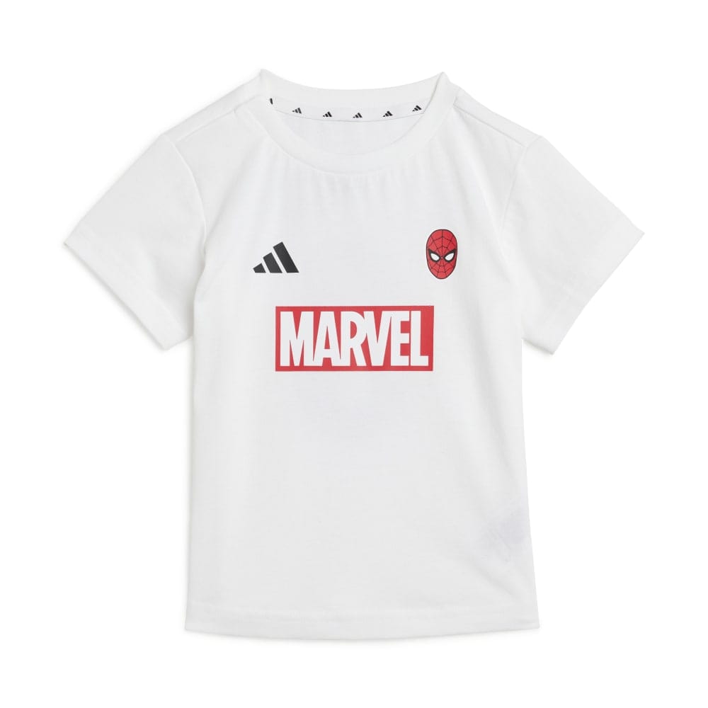 adidas Infants Marvel Spider-Man Short Tee Set - White