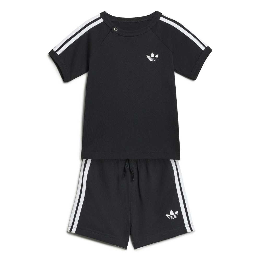 Adidas Kids 3-Stripes T-Shirt and Shorts Set - Black