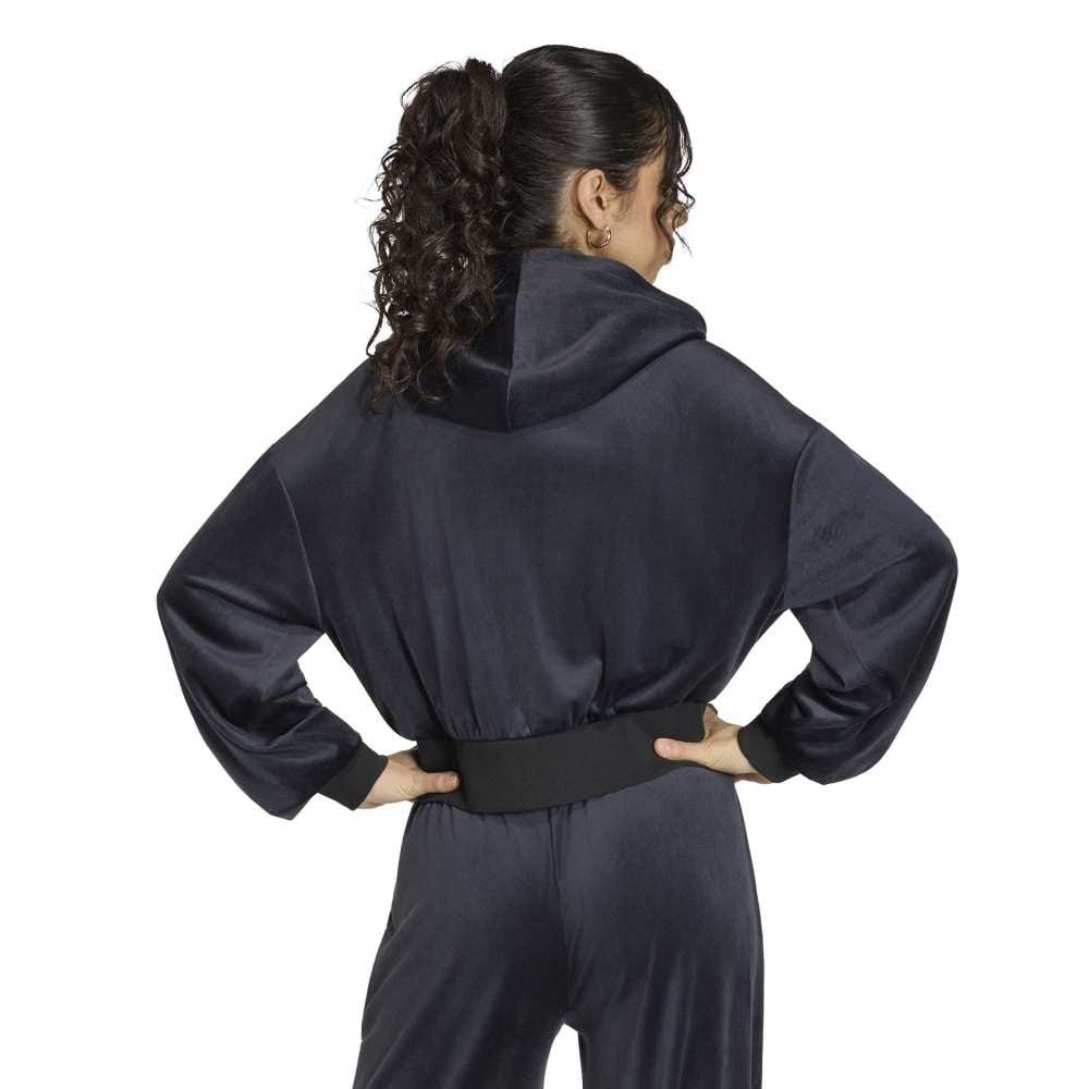Adidas Essentials Velour Track Top - Black